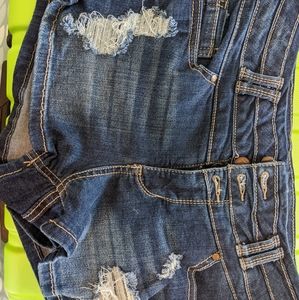 High waist denim shorts